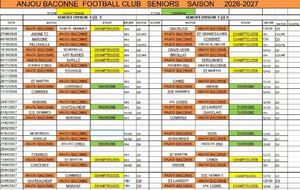 Calendrier des stades 2026-2027