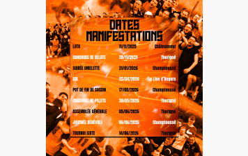 DATES DES MANIFESTATIONS