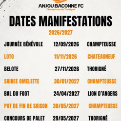 Dates des manifestations 2026-2027